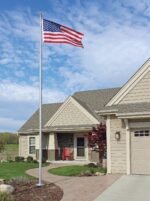 25ft Premium Flagpole - ECSA25 Black Anodized / External (Cleat) / Ship Everything Together