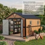Outdoor oversized storage shed with locked windows for garden, backyard, patio, chicken coop - Image 10