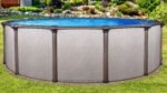 27'x54" Round Melenia Above Ground Pool - Features Bronze Metallic Top Ledges