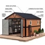Outdoor oversized storage shed with locked windows for garden, backyard, patio, chicken coop - Image 8