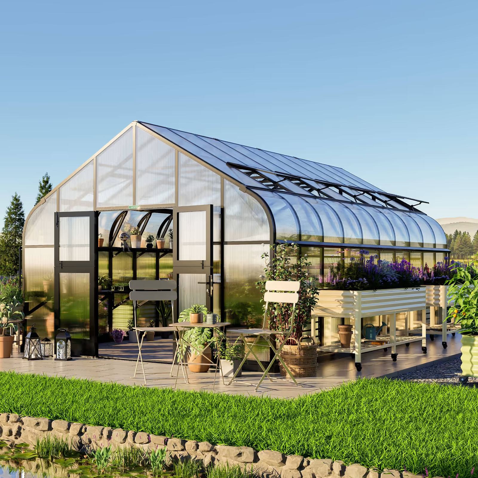 download (14) Vego Grand Pacific Greenhouse - 12.5ft Wide - Image 1