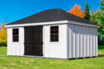 10′ x 16′ Carlton Hip Roof Shed – LP Board & Batten
