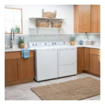 Speed Queen Side-by-Side Top Load Washer and Electric Dryer Set in White SQWADR6 - Image 9