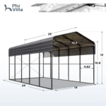 Phi Villa 14x35FT Metal RV and Camper Carports - Image 8
