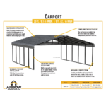Carport 20-Yr Warr 20X20X9 - Image 11