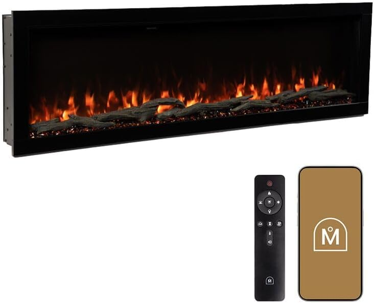 download - 2026-07-16T213934.712 Modern Ember Highmark Luxe LCD Wall Mount Smart Electric Fireplace - Image 1