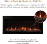 Modern Ember Highmark Luxe LCD Wall Mount Smart Electric Fireplace - Image 8