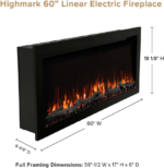 Modern Ember Highmark Luxe LCD Wall Mount Smart Electric Fireplace - Image 7