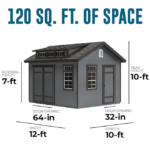 Heartland Summerhill 10-ft x 12-ft Wood Outdoor Storage Shed - Image 13