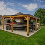 Backyard Discovery Kingsport Cedar Wood Carport with Steel Roof - Image 9