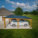 Backyard Discovery Kingsport Cedar Wood Carport with Steel Roof - Image 8