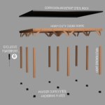 Backyard Discovery Kingsport Cedar Wood Carport with Steel Roof - Image 7