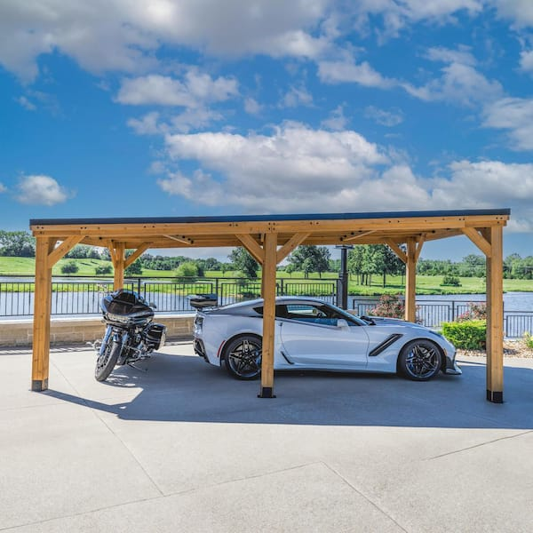 download - 2026-07-16T232453.626 Backyard Discovery Kingsport Cedar Wood Carport with Steel Roof - Image 1