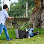 Gas Powered Push Lawnmower, Self-Propelled Gas Lawnmower, 21-Inch Cutting Deck, 201cc 4-Cycle Engine, 7 Levels Adjustable Cutting Height, 3-in-1 Functions - Image 2