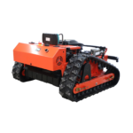 Deepkron Yf550 RC Gasoline Engine Remote Control Gas Lawn Mower 225cc Tracked Slope Mower, All-Terrain Robotic Cutter, Up to 45 Degree Climb, Orange - Image 4