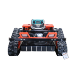 Deepkron Yf550 RC Gasoline Engine Remote Control Gas Lawn Mower 225cc Tracked Slope Mower, All-Terrain Robotic Cutter, Up to 45 Degree Climb, Orange - Image 3