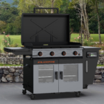 Blackstone Bronco Outdoor Combo Griddle 36 inch 4-Burner Flat Top Grill with Vertical Pellet Smoker - Image 2