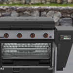 Blackstone Bronco Outdoor Combo Griddle 36 inch 4-Burner Flat Top Grill with Vertical Pellet Smoker - Image 5