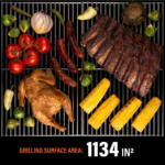 Blackstone Bronco Outdoor Combo Griddle 36 inch 4-Burner Flat Top Grill with Vertical Pellet Smoker - Image 7