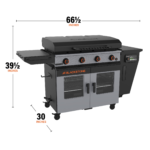 Blackstone Bronco Outdoor Combo Griddle 36 inch 4-Burner Flat Top Grill with Vertical Pellet Smoker - Image 6