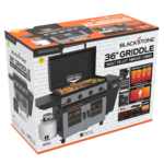 Blackstone Bronco Outdoor Combo Griddle 36 inch 4-Burner Flat Top Grill with Vertical Pellet Smoker - Image 13