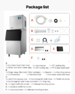 VEVOR Commercial Ice Maker Machine 360LBS/24H Ice-Making Machine with 250LBS Large Storage Bin Auto Self-Cleaning Ice Maker with Touchscreen for Bar - Image 9