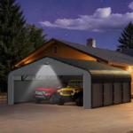 10 Ft. W x 16 Ft. D Galvanized Steel Carport with Full Enclosure Kit - Image 3