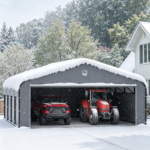 10 Ft. W x 16 Ft. D Galvanized Steel Carport with Full Enclosure Kit - Image 4