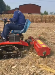 Agricultural Crawler Tractor 35HP Ride-On Rotary Tiller with Front Loader 25HP 30HP 50HP Track for Small Farm Garden Cultivation - Image 4
