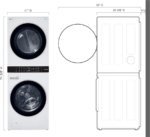 Whirlpool Electric Laundry Center 4.5 Cu. ft 7.4 Cu. Ft. Dryer Set - Image 12