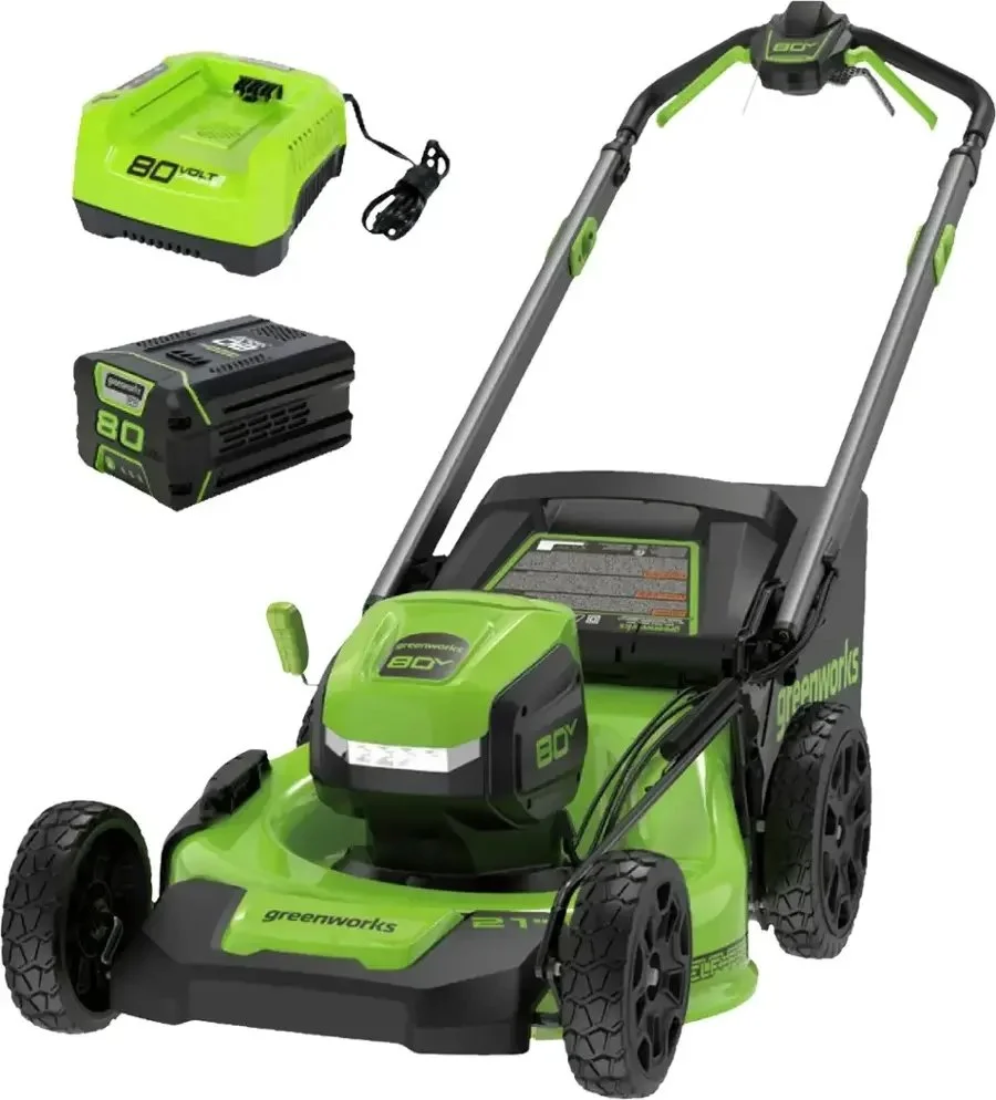 download (30) Greenworks 80V 21-Inch Self-Propelled Lawn Mowers - Image 1