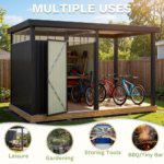 7x7 Metal Storage Shed with 7x7 Covered Porch - Image 11