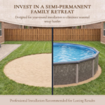 Blue Wave Riviera Round 54-in Deep 8-in Top Rail Metal Wall Swimming Pool Package - Image 5