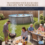 Blue Wave Riviera Round 54-in Deep 8-in Top Rail Metal Wall Swimming Pool Package - Image 3