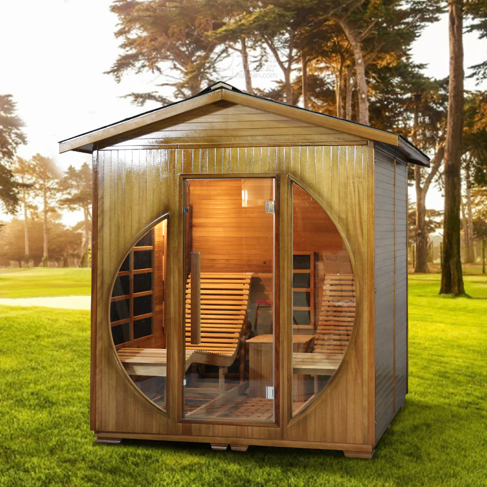 download (38) SAUNAONES® Far Infrared Outdoor Harmony Sauna Room - Image 1
