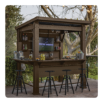 Keter 7.5' x 6.5' Signature Collection Resin Outdoor Bar Gazebo