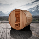 Golden Designs "Arosa" 4 Person Barrel Traditional Sauna - Pacific Cedar GDI-B004-01 - Image 9