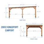 20x12 Kingsport Carport Backyard Discovery - Image 12