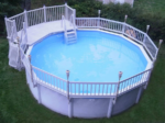 Vinylworks 5' x 13.5' Resin Above Ground Pool Deck Kit w/ Steps - Image 3