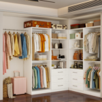 Closet System of 2 Sets with 3 Drawers & 4 Shelves & 4 Hanging Rods, 4FT-10FT Closet Organizer System - Image 3