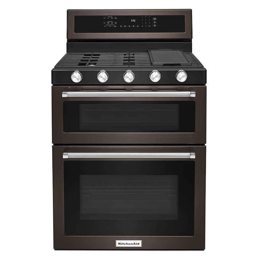 kitchenaid-kfgd500ebs-5356409 KitchenAid Double Oven Gas Range - Image 1